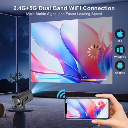 ZDSSY HY320 Mini, Projetor Portatil - Suporte 4K e 720P Nativo