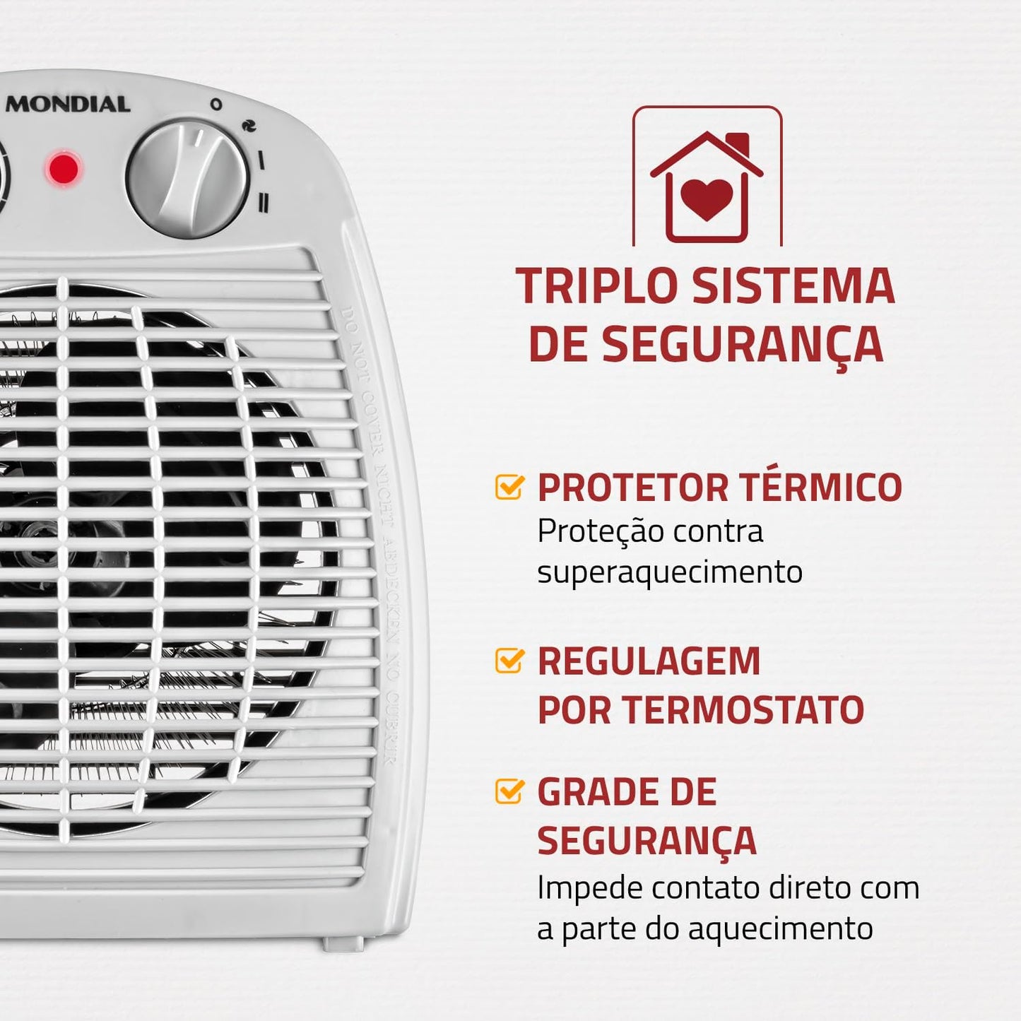 Aquecedor de Ar Mondial, 110V, 1500W