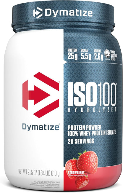 ISO 100-100% Hidrolyzed (640g), Morango (610g)