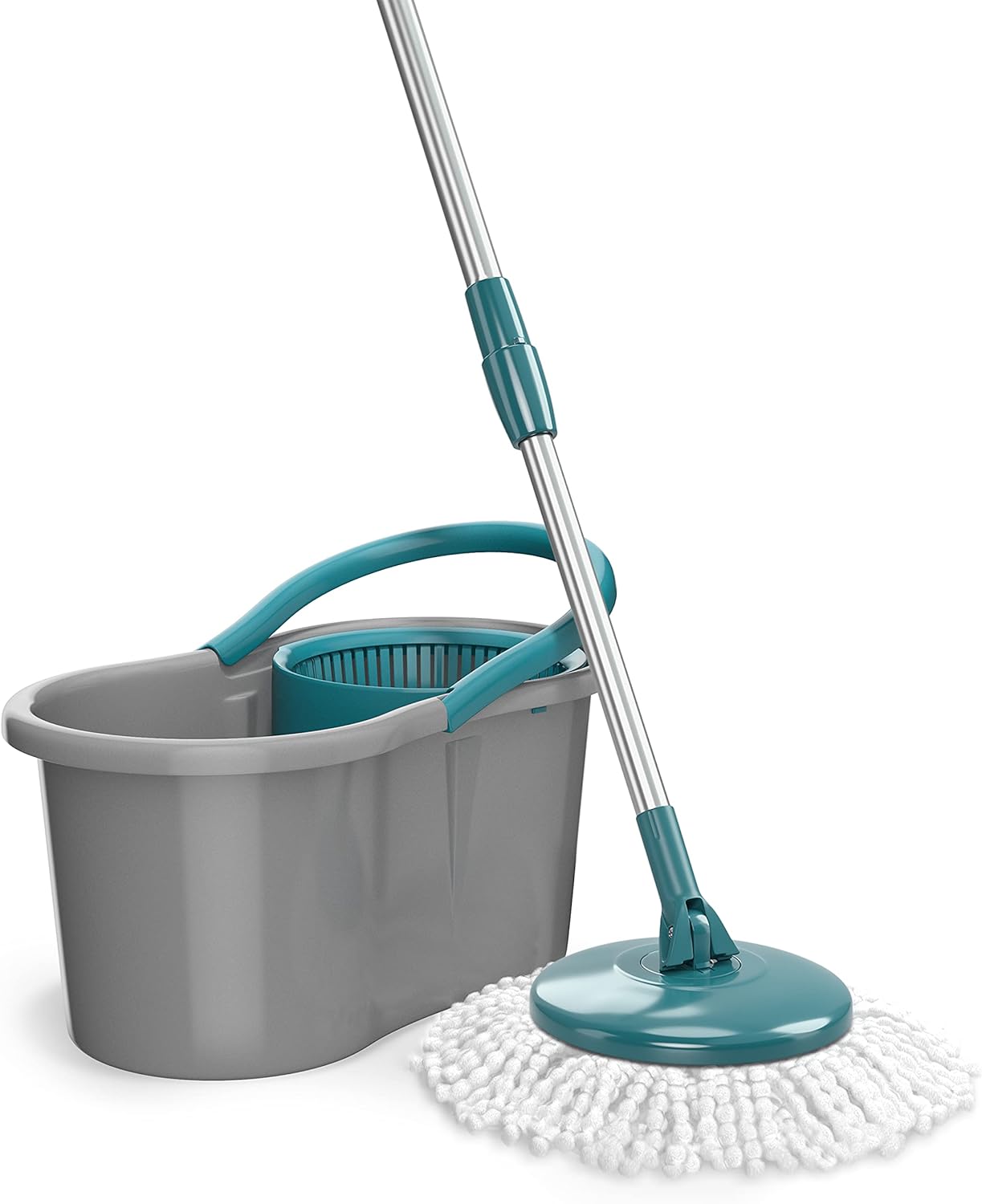 Mop Giratório Fit, Balde 8 litros, limpa, centrifuga, lava e seca, Flash Limp