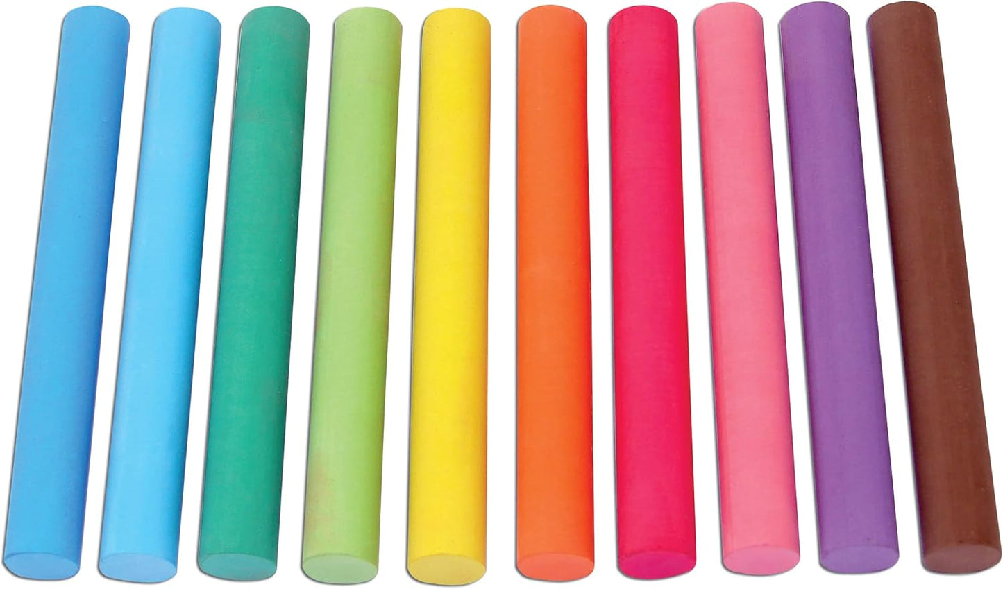 GIOTTO Robercolor, Tiza antipolvo para pizarras, Colorida, 10 unidades