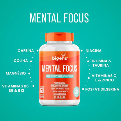 Mental Focus, 60 Capsulas, Biogens