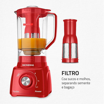 Liquidificador Mondial L-99 Turbo 3 Velocidades 500W