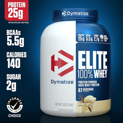 Elite 100% Whey Protein (2,3kg) - Sabor Gourmet Vanilla, Dymatize Nutrition