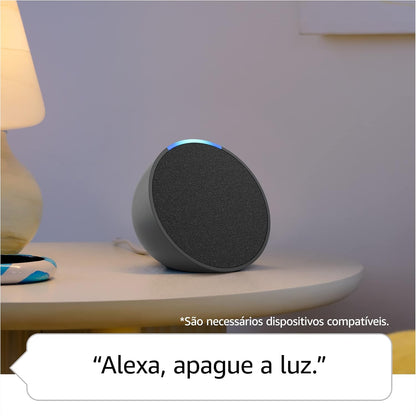 Echo Pop (Última geração) | Smart speaker compacto com som envolvente e Alexa | Cor Preta