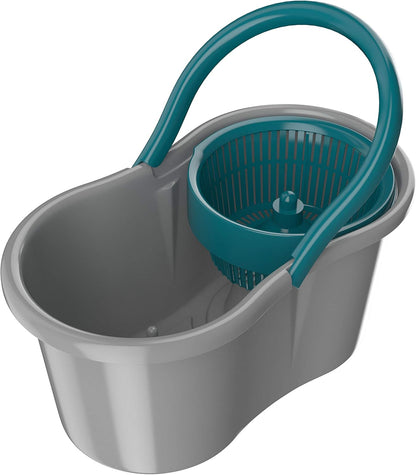 Mop Giratório Fit, Balde 8 litros, limpa, centrifuga, lava e seca, Flash Limp