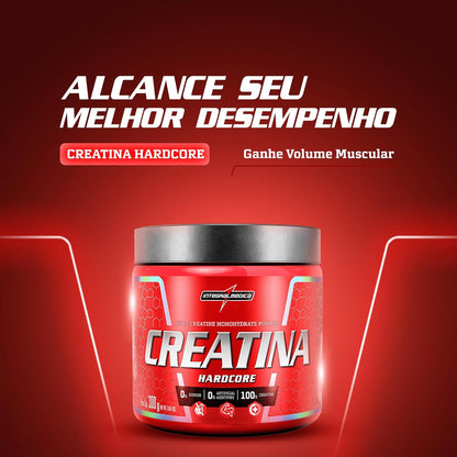 Integralmedica - Creatina em Pó Hardcore 100% Pura e Monohidratada - 300g
