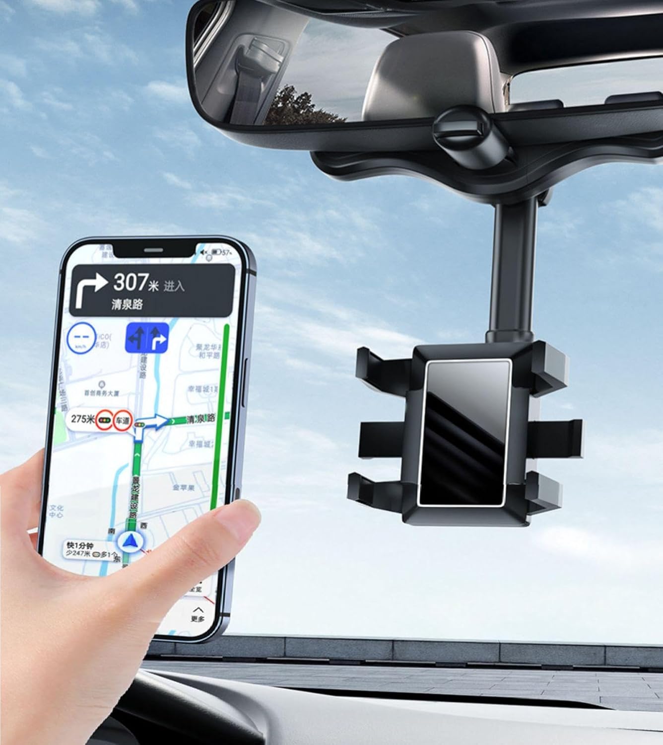 Suporte de Celular Veicular Universal - Trava Automática Giratório 360°