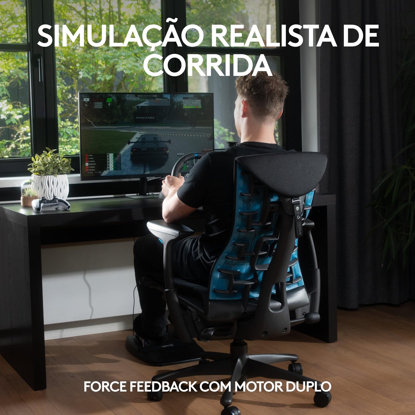 Volante Corrida G29 Driving Force e Pedais  - PS5, PS4, PS3 e PC