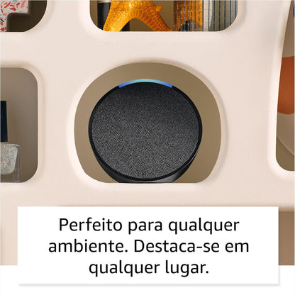 Echo Pop (Última geração) | Smart speaker compacto com som envolvente e Alexa | Cor Preta