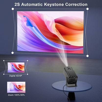 ZDSSY HY320 Mini, Projetor Portatil - Suporte 4K e 720P Nativo