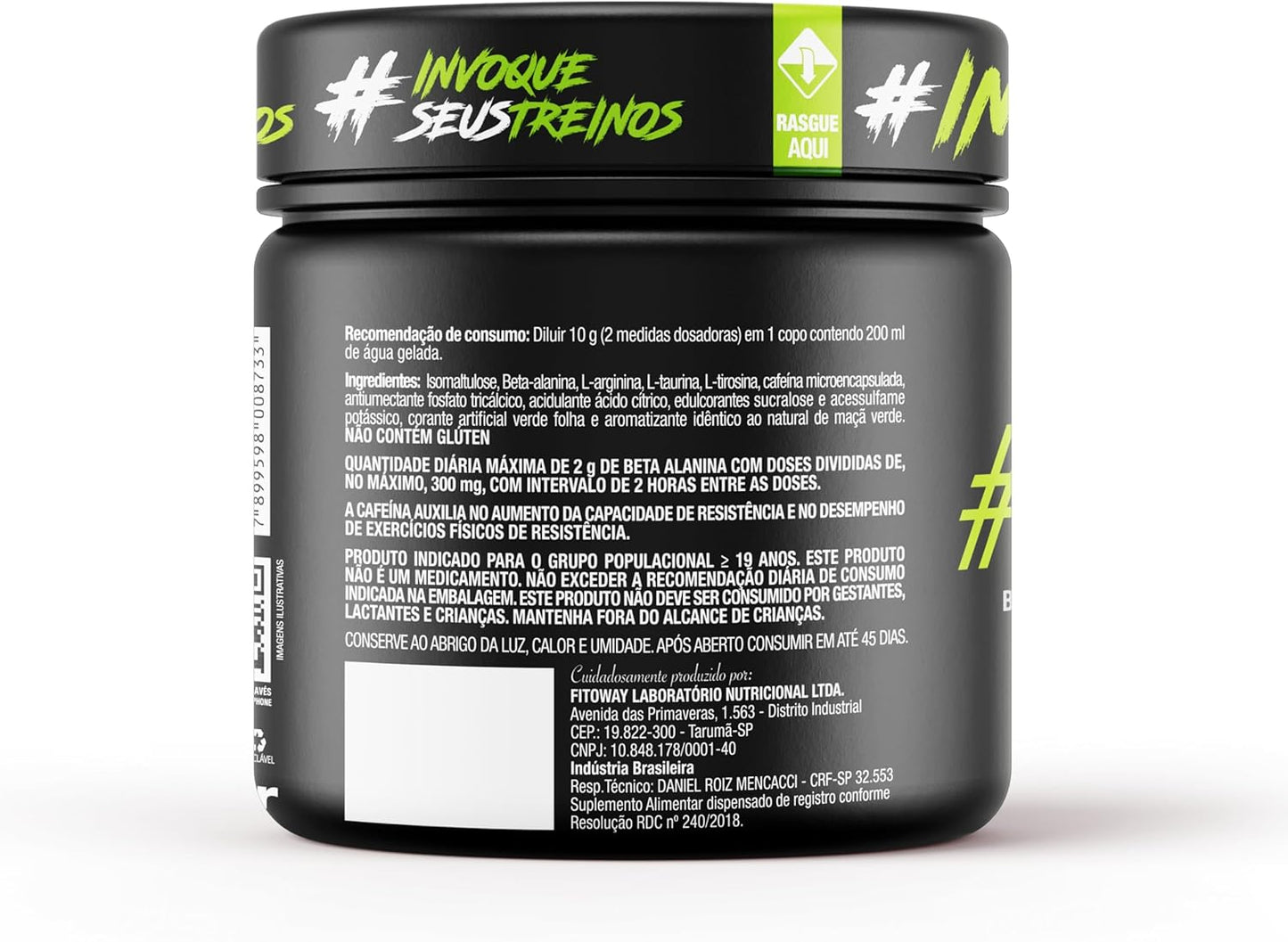 FTW Green Devil Pre-Entrenamiento - Energía Extrema - Frasco de 150 g