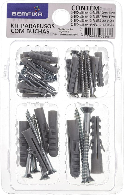 Kit De Buchas Com Parafusos Bemfixa