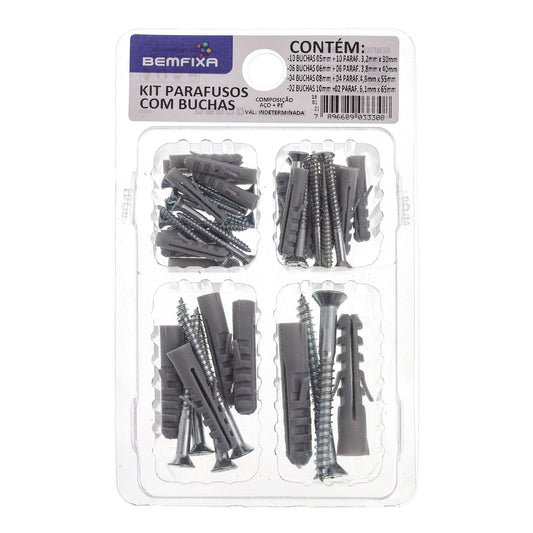 Kit De Buchas Com Parafusos Bemfixa