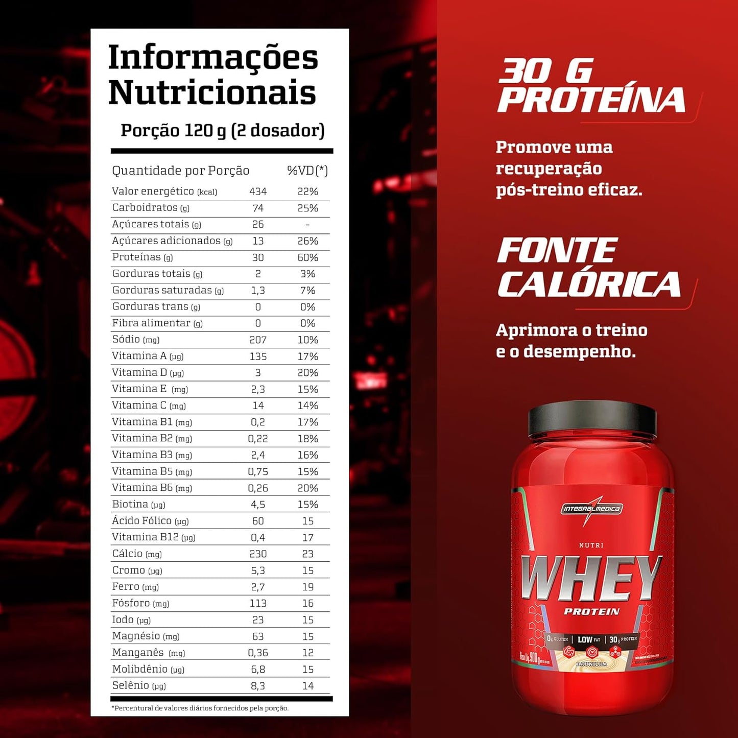 Integralmédica - Nutri Whey Protein  - Suplemento Alimentar - Pote 900g