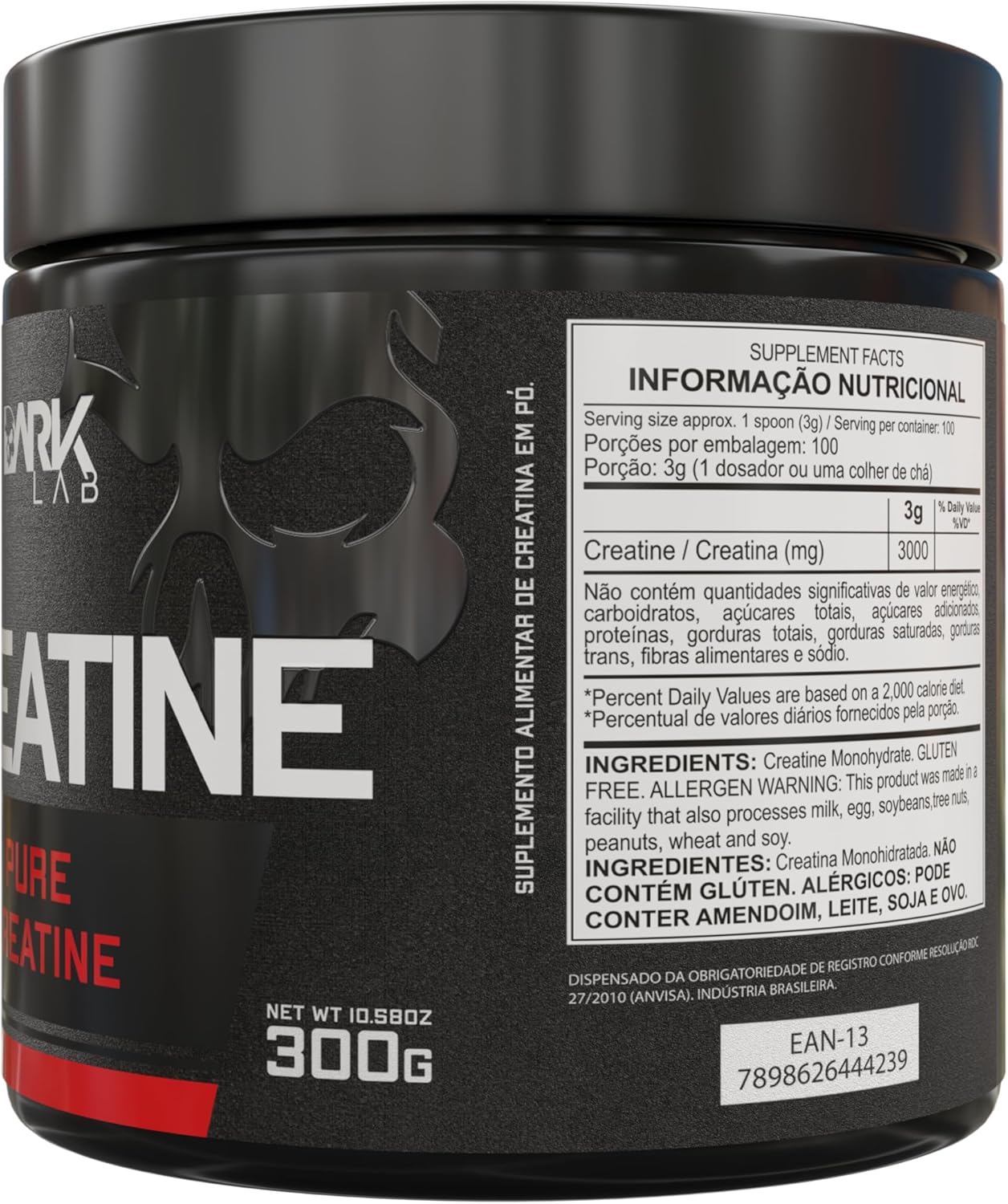 Creatina Pura Monohidratada Dark Lab 300g